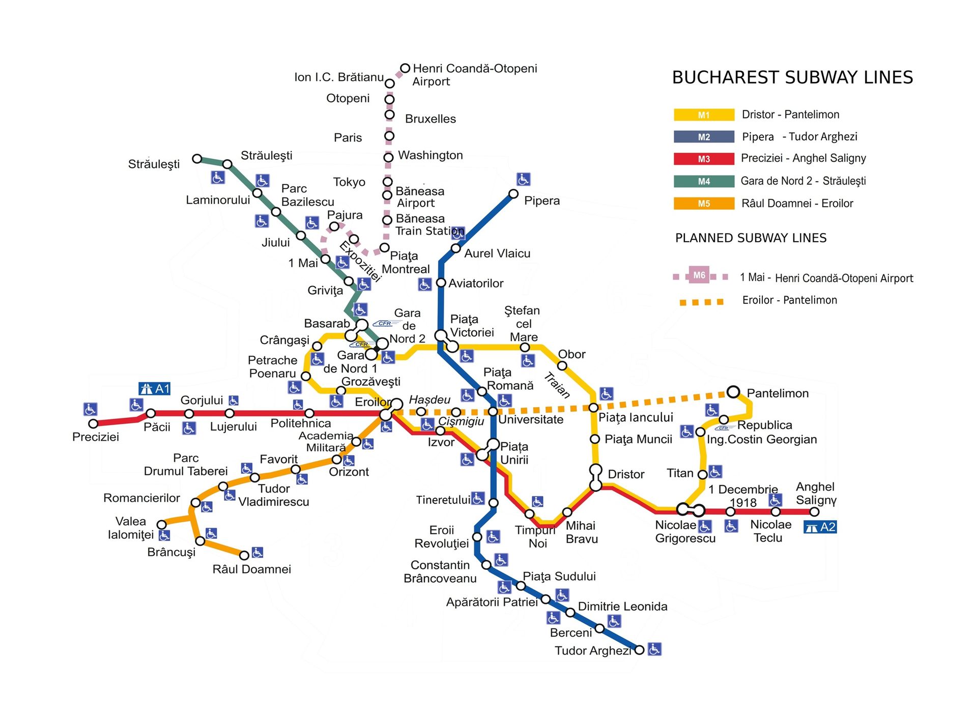 Bucharest Metro Map